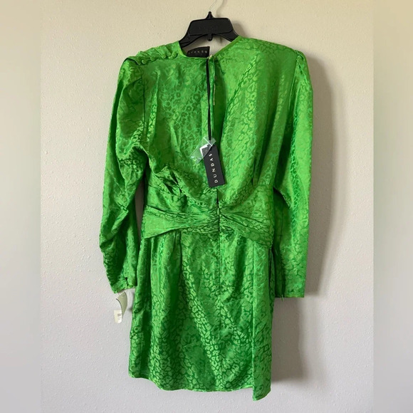 DUNDAS new with tags Green Silk Blend Dress 42 - Picture 6 of 12